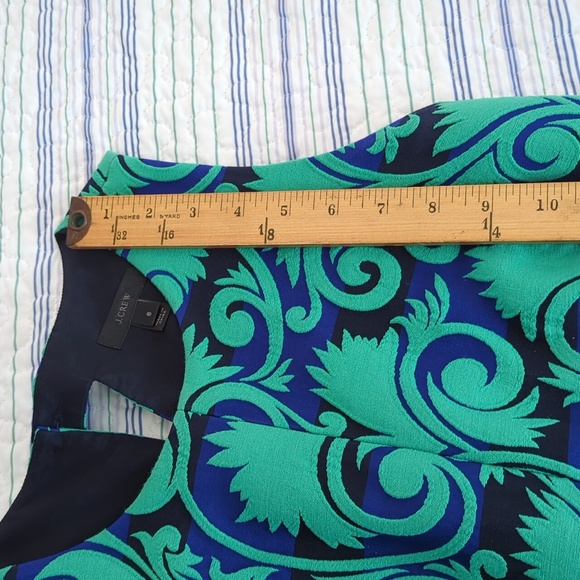 NWOT J. Crew Vineyard Jacquard Sleeveless A-Line Lined Dress Size 6 - Picture 12 of 13